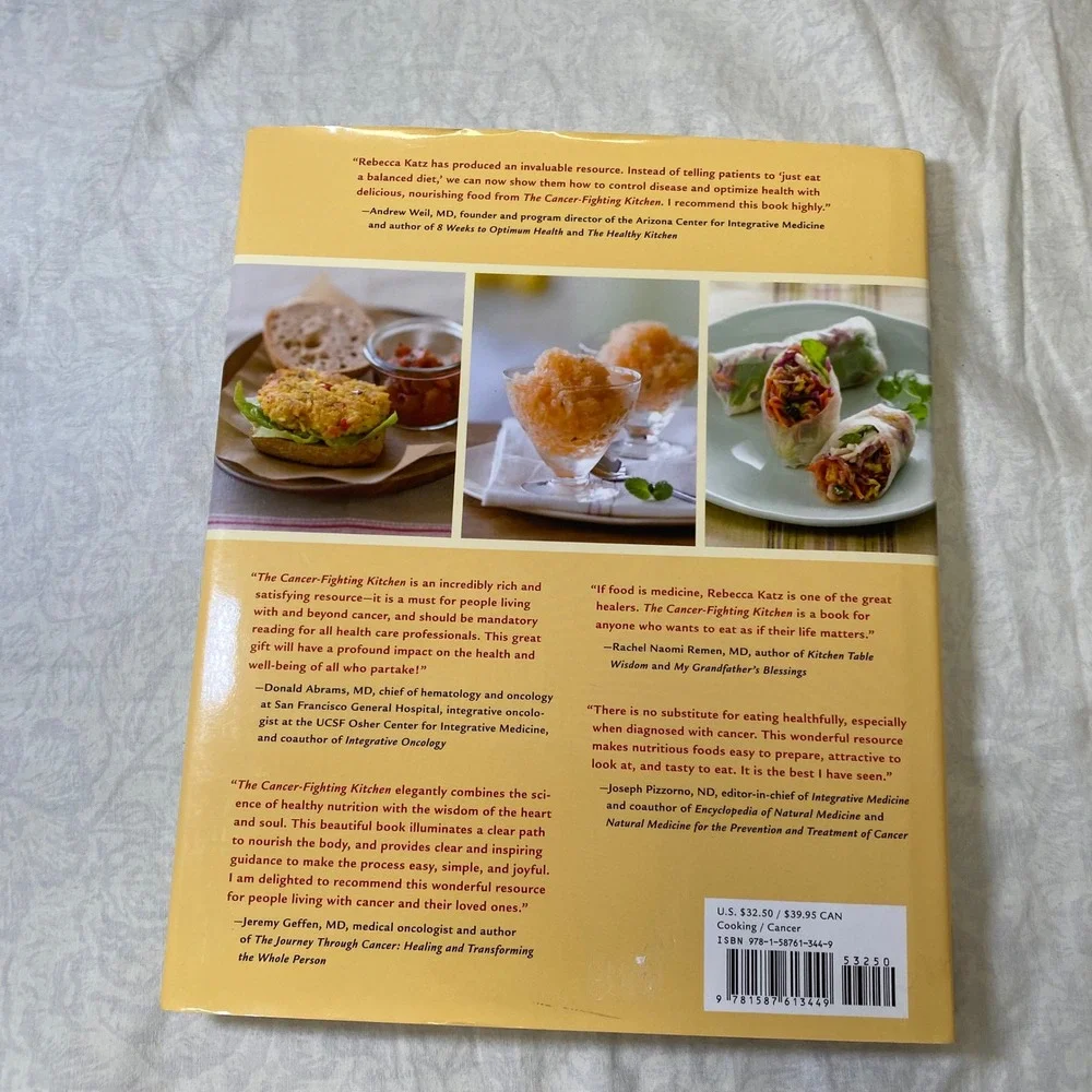 The Cancer-Fighting Kitchen Cookbook 1st Edition HC Rebecca Katz Cancer Recovery